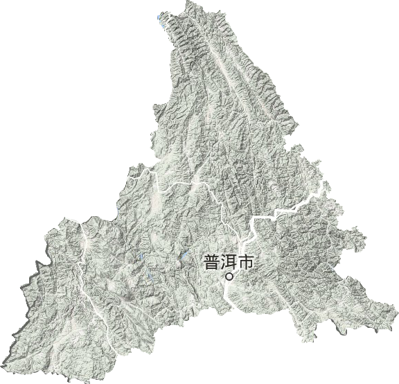 普洱市地形圖