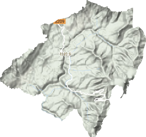 杉嶺鄉(xiāng)地形圖