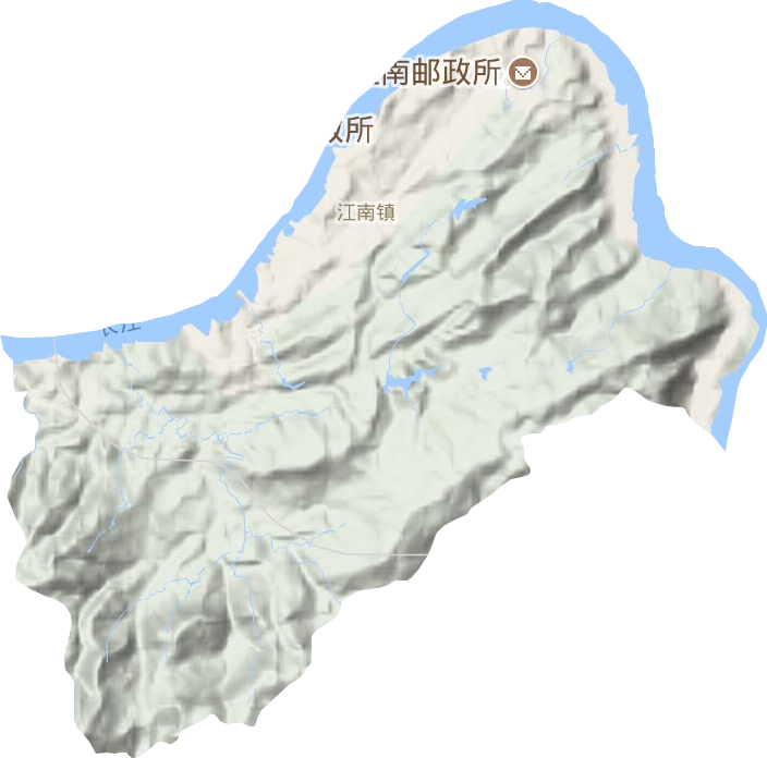 江南街道地形圖