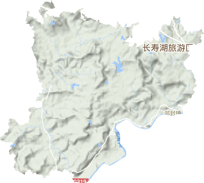 鄰封鎮(zhèn)地形圖