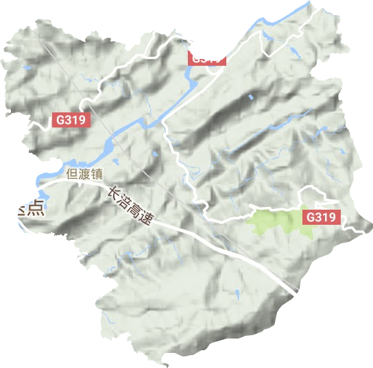 但渡鎮地形圖