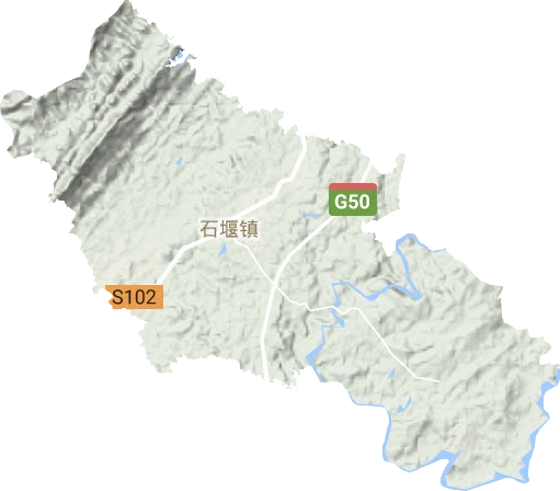 石堰鎮地形圖