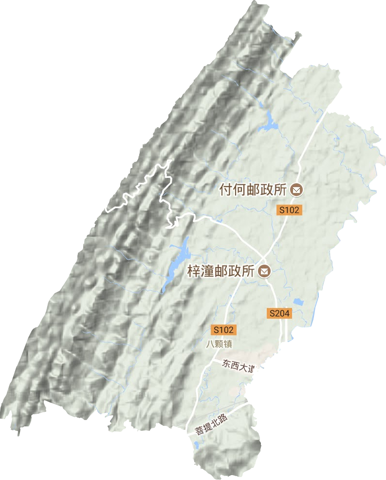 八顆鎮(zhèn)地形圖