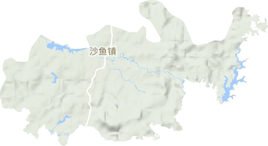 沙魚鎮地形圖