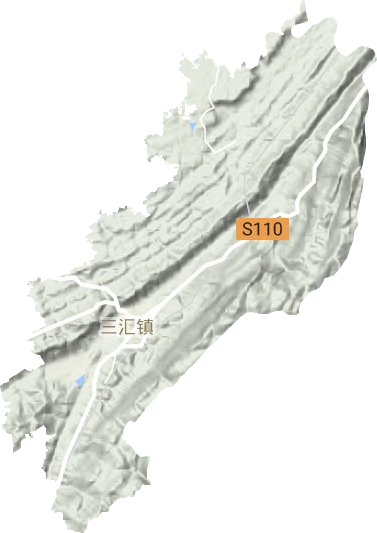 三匯鎮地形圖