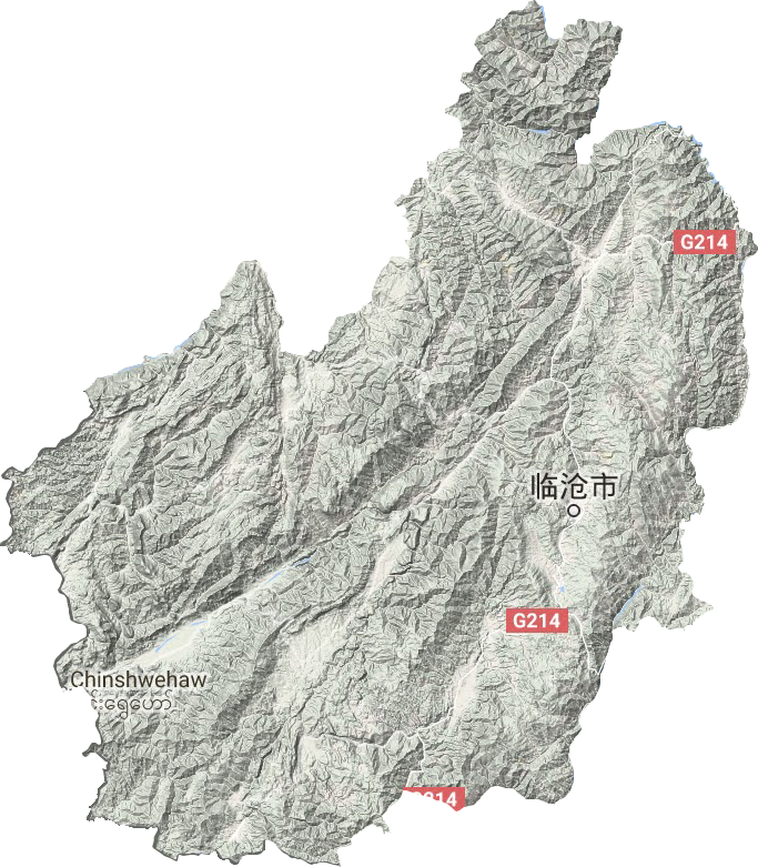 臨滄市地形圖