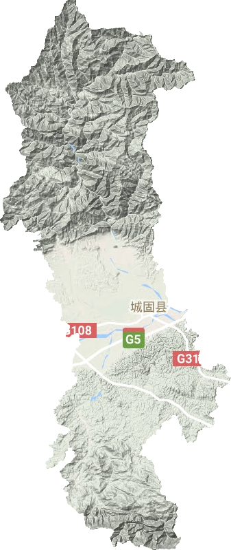 城固縣地形圖