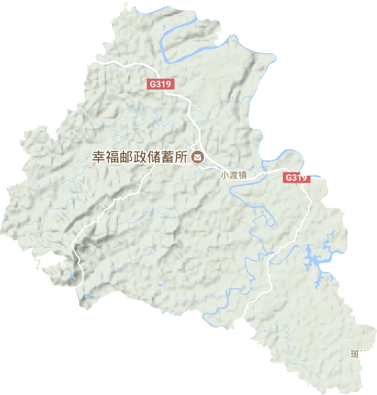小渡鎮(zhèn)地形圖