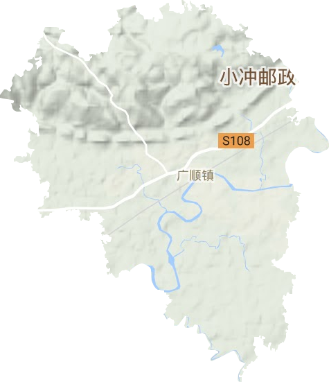 廣順街道地形圖