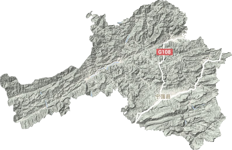 寧強縣地形圖