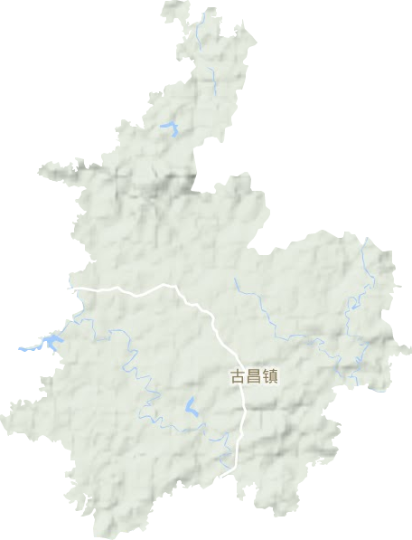 古昌鎮(zhèn)地形圖