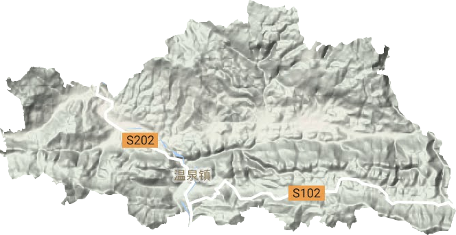溫泉鎮地形圖