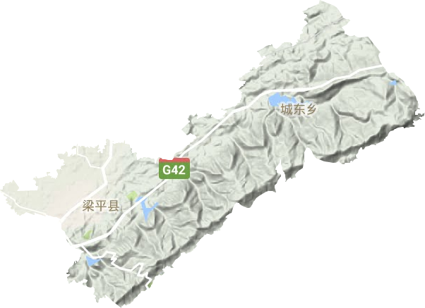 梁山街道地形圖