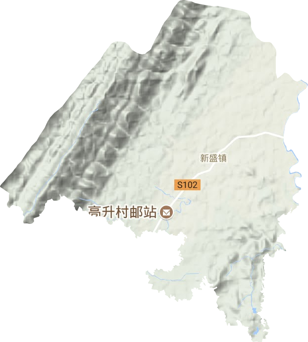 新盛鎮地形圖