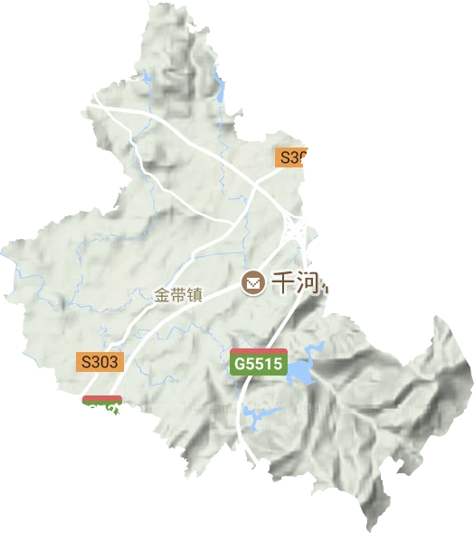 金帶鎮(zhèn)地形圖