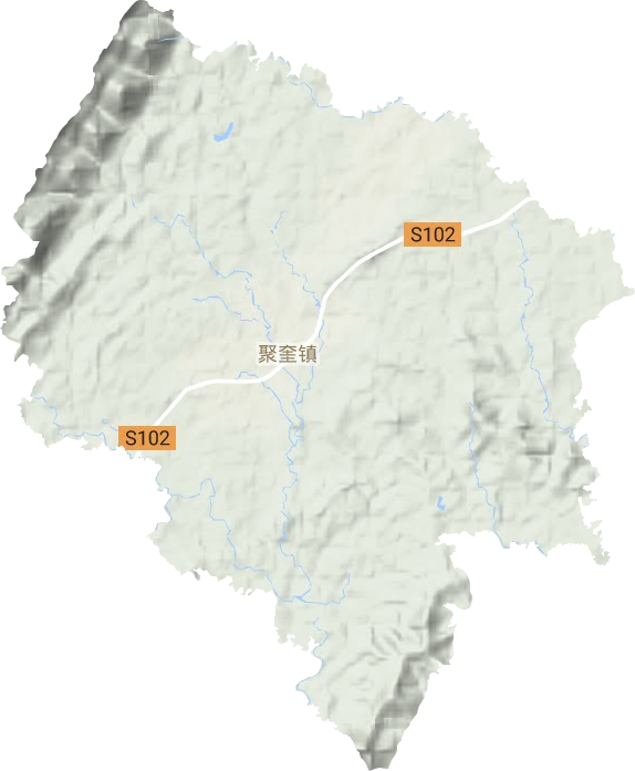 聚奎鎮地形圖