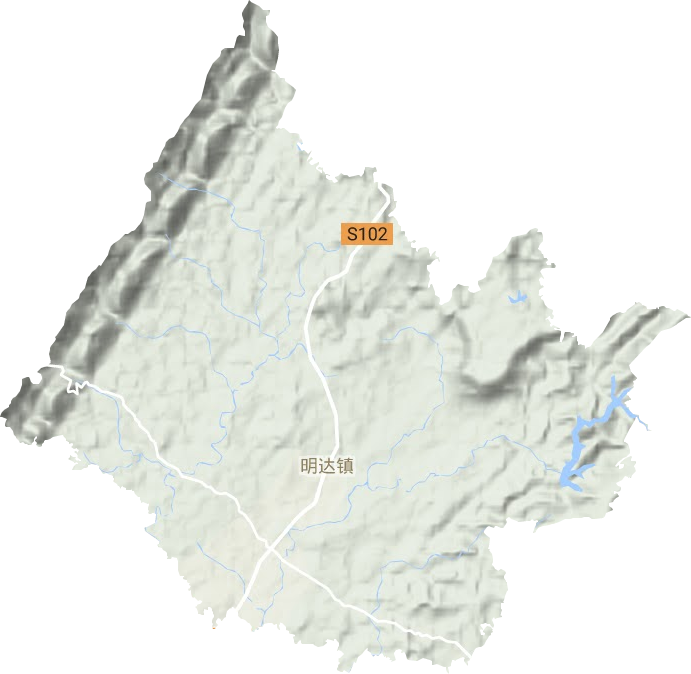 明達(dá)鎮(zhèn)地形圖