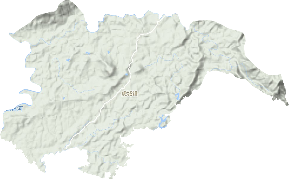 虎城鎮(zhèn)地形圖