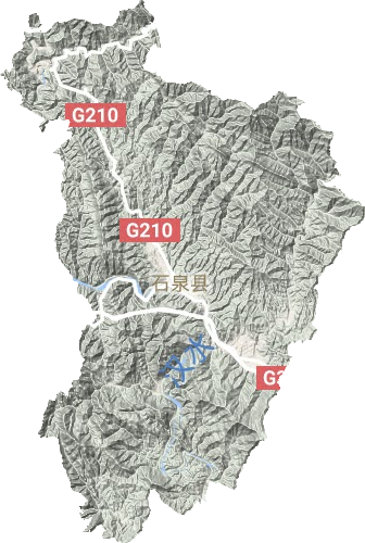 石泉縣地形圖