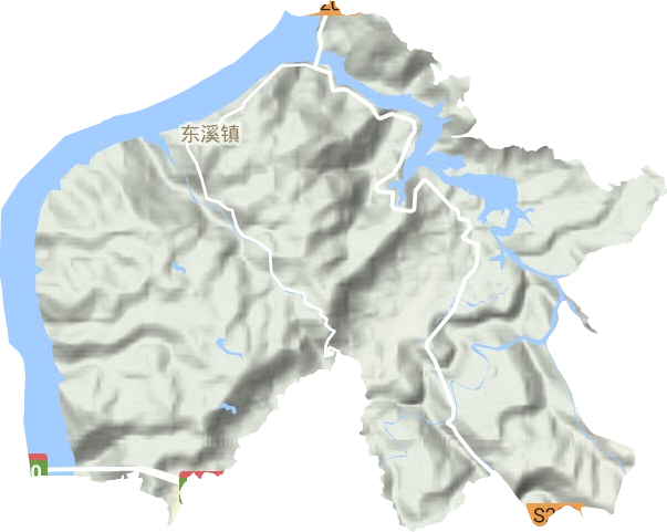 東溪鎮地形圖