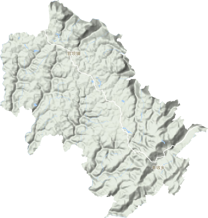官壩鎮地形圖
