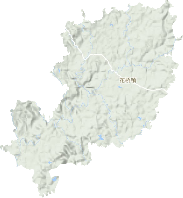 花橋鎮(zhèn)地形圖