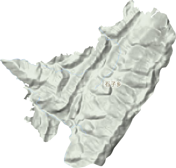 石子鄉(xiāng)地形圖
