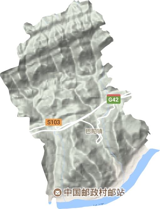 巴陽鎮地形圖