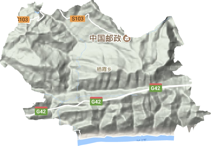 棲霞鎮地形圖