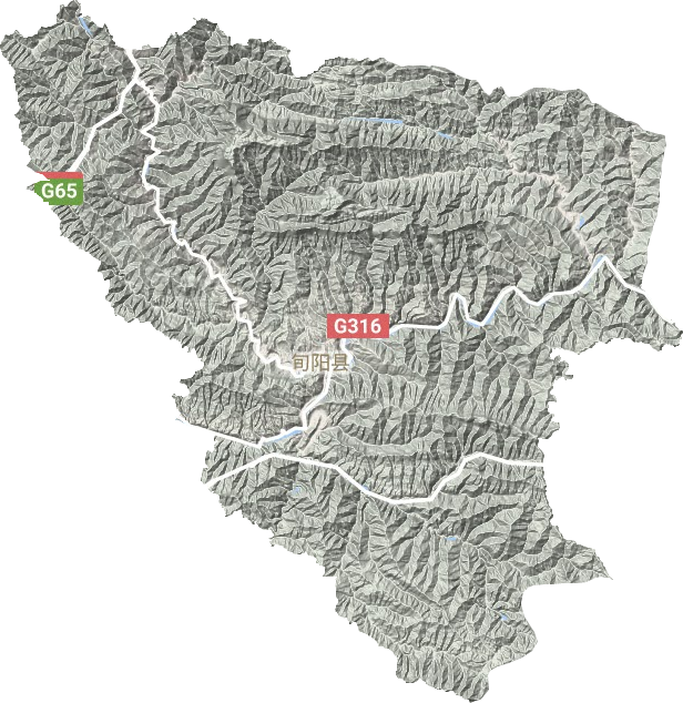 旬陽縣地形圖