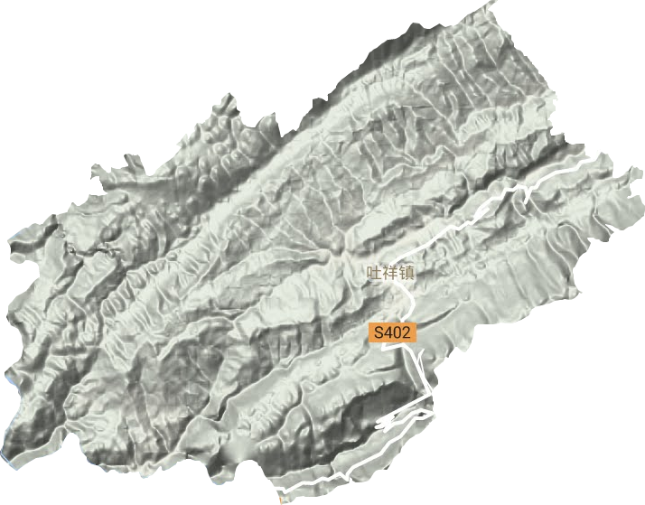 吐祥鎮(zhèn)地形圖