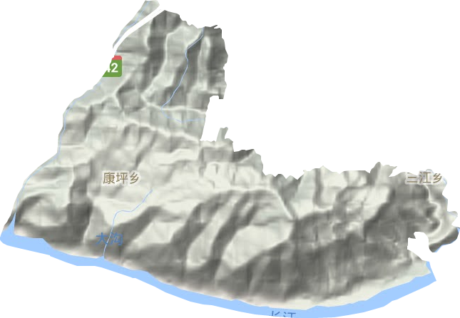 康坪鄉地形圖