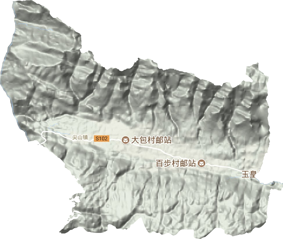尖山鎮地形圖