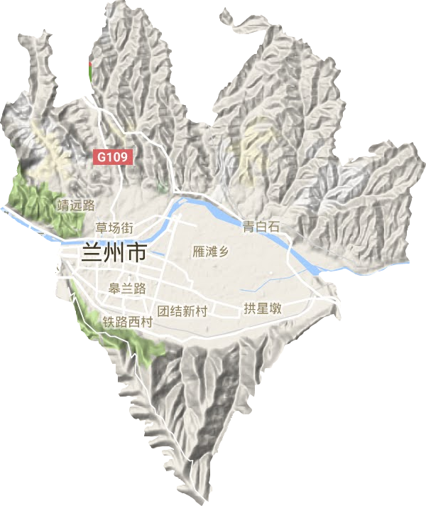 城關區(qū)地形圖