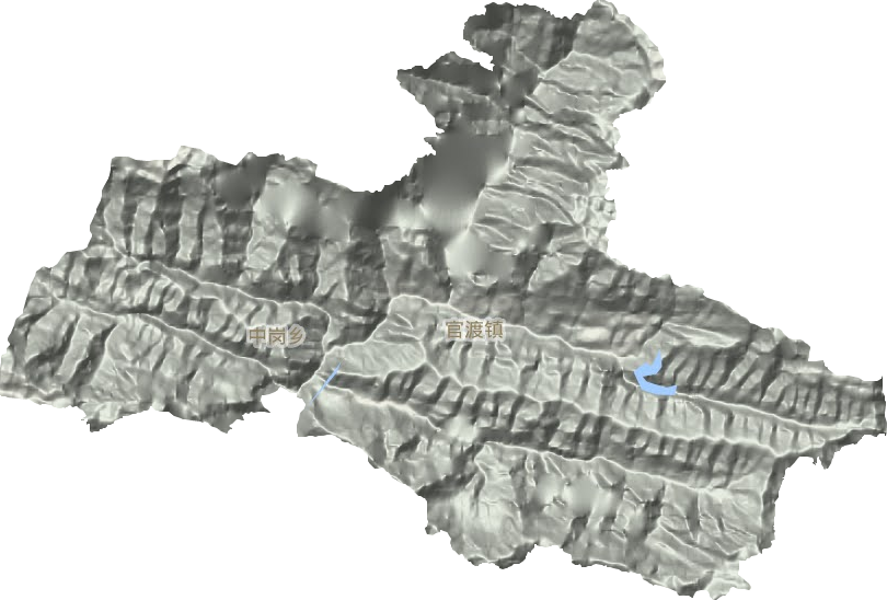 中崗鄉地形圖