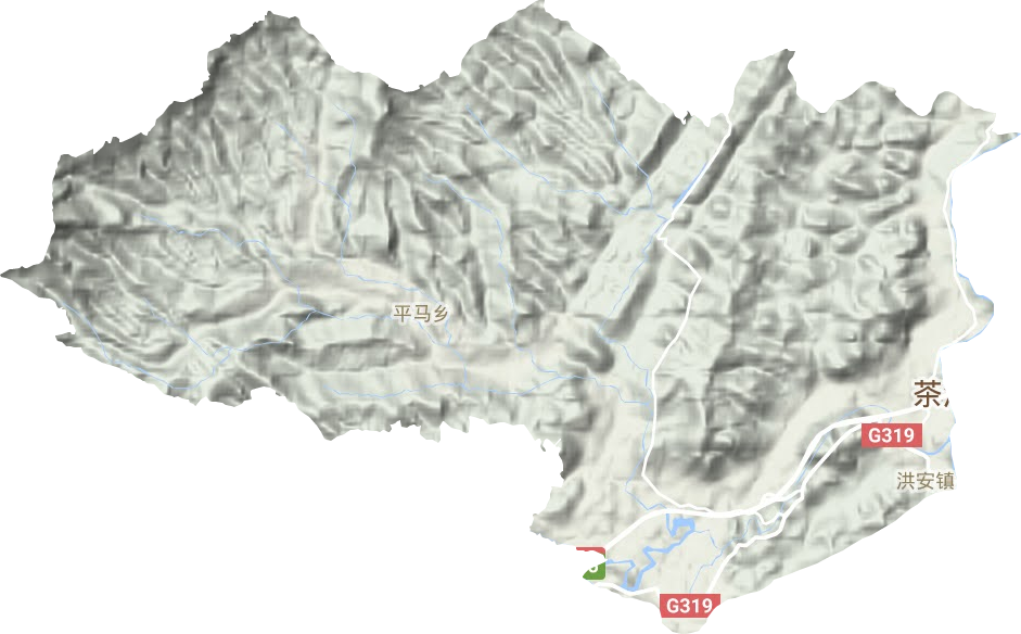 洪安鎮地形圖