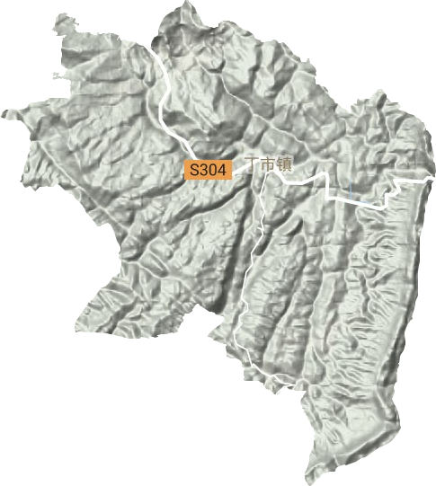 丁市鎮(zhèn)地形圖