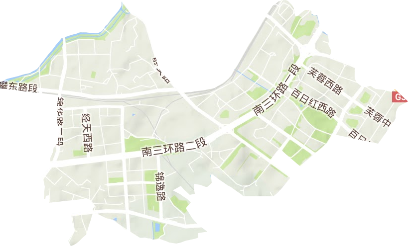 成龍路街道地形圖