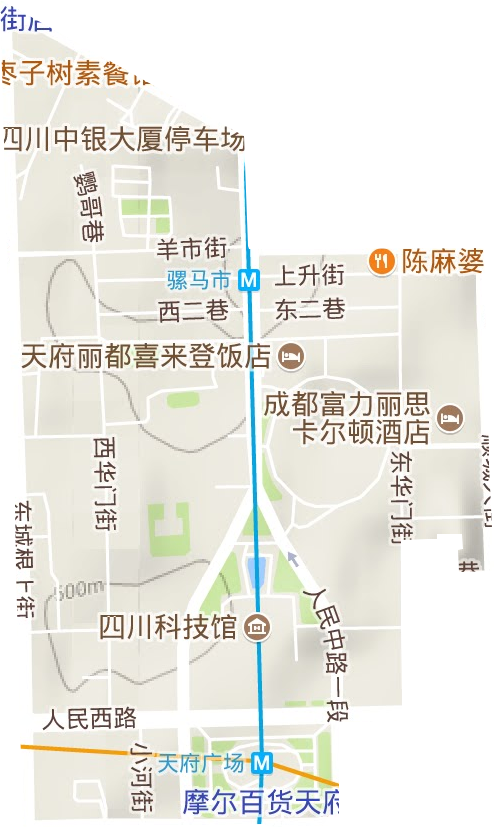 西御河街道地形圖