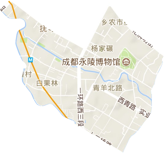 西安路街道地形圖