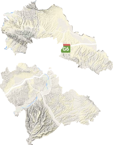 靖遠縣地形圖