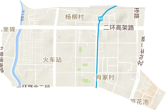 荷花池街道地形圖