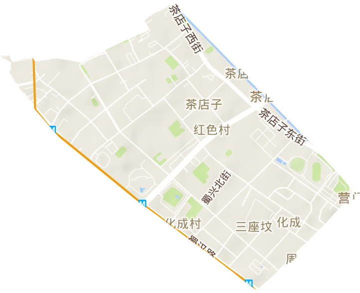 茶店子街道地形圖