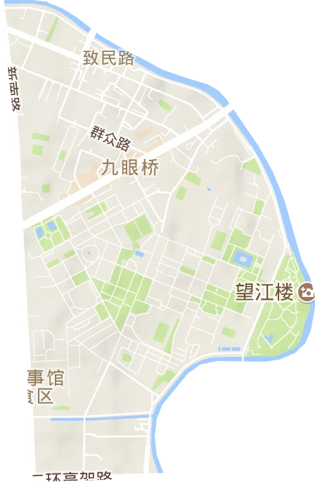 望江路街道地形圖