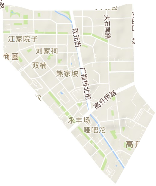 雙楠街道地形圖