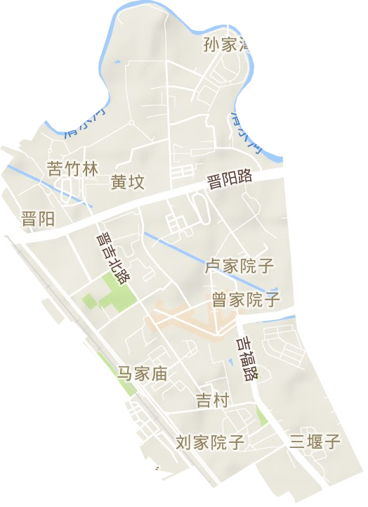 晉陽街道地形圖