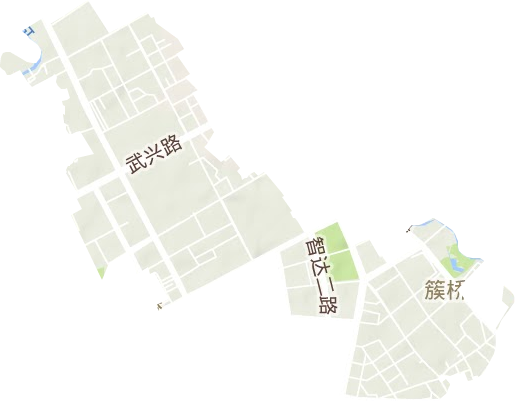 簇橋街道地形圖