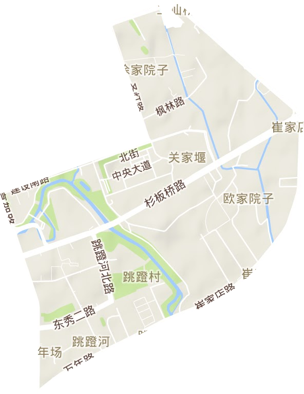 跳蹬河街道地形圖
