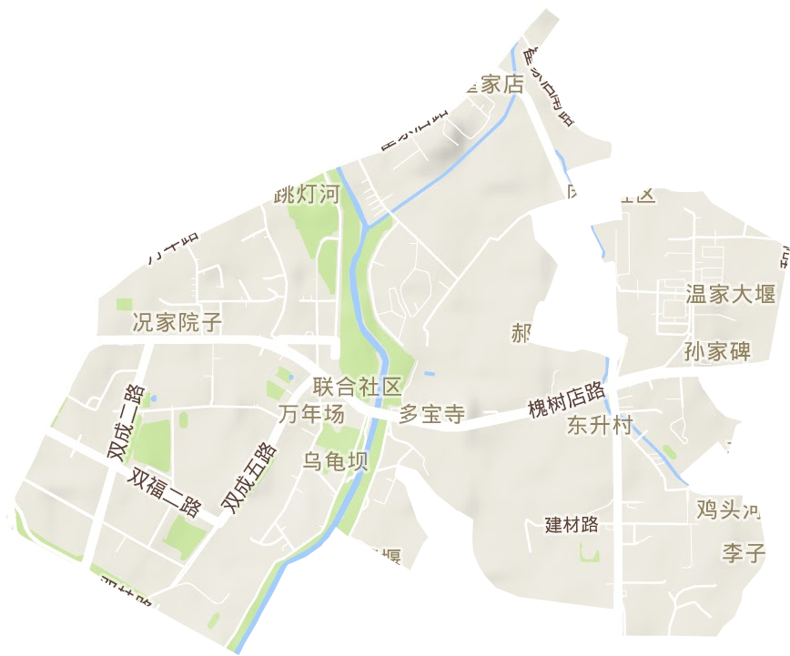 萬年場街道地形圖