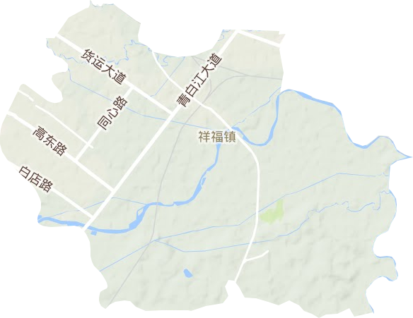 祥福鎮(zhèn)地形圖